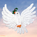 Crochet Pattern - Instant PDF Download - Dove Peace crochet pattern applique - Homeartist