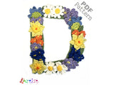 Crochet Alphabeth Uppercase Floral D Flower Letter Applique Pattern Lettering English version Instant PDF Download (Copy)