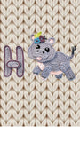 Crochet Animal Alphabet H Hippo Letter Applique Pattern Lettering English version Instant PDF Download