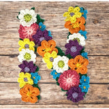 Crochet Alphabeth Uppercase Floral N Flower Letter Applique Pattern Lettering English version Instant PDF Download (Copy)