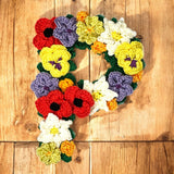 Crochet Alphabeth Uppercase Floral P Flower Letter Applique Pattern Lettering English version Instant PDF Download