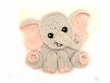 Elephant Birthaday Balloons crochet Applique Pattern -INSTANT DOWNLOAD