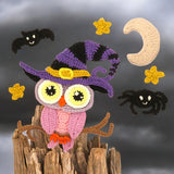 Crochet Pattern - Instant PDF Download - Halloween Owl - Crochet Owl Witch - Halloween - Witch applique (Copy)