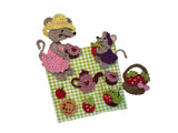 Mouse Picnic crochet Applique Pattern -INSTANT DOWNLOAD - Homeartist
