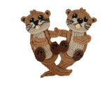 Otter crochet applique