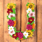 Crochet Alphabeth Uppercase Floral U Flower Letter Applique Pattern Lettering English version Instant PDF Download (Copy)