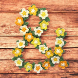 Crochet Alphabeth Uppercase Floral & Flower Letter Applique Pattern Lettering English version Instant PDF Download