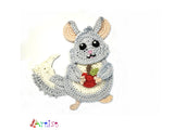 Chinchilla Crochet Applique Pattern -INSTANT DOWNLOAD