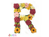 Crochet Alphabet Uppercase Floral R Flower Letter Applique Pattern Lettering English version Instant PDF Download