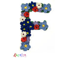 Crochet Alphabeth Uppercase F Flower Letter Applique Pattern Lettering English version Instant PDF Download (Copy) (Copy)