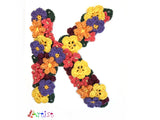 Crochet Alphabeth Uppercase Floral K Flower Letter Applique Pattern Lettering English version Instant PDF Download (Copy) (Copy) (Copy)