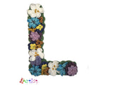 Crochet Alphabeth Uppercase Floral L Flower Letter Applique Pattern Lettering English version Instant PDF Download