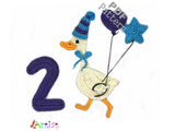 Crochet Number 2 Goose Applique Pattern English version Instant PDF Download