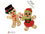 Happy Gingerbread duo crochet Pattern -INSTANT DOWNLOAD