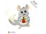 Chinchilla Crochet Applique Pattern -INSTANT DOWNLOAD