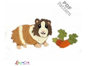 Guinea Pig Crochet Applique Pattern -INSTANT DOWNLOAD