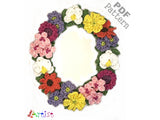 Crochet Alphabeth Uppercase Floral O Flower Letter Applique Pattern Lettering English version Instant PDF Download