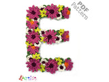 Crochet Alphabeth Uppercase E Flower Letter Applique Pattern Lettering English version Instant PDF Download (Copy) (Copy)