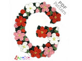 Crochet Alphabeth Uppercase G Flower Letter Applique Pattern Lettering English version Instant PDF Download (Copy) (Copy)