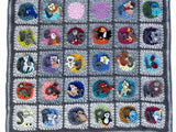 Crochet Animal Blanket Alphabet Game 52 Animals + Upper Lowercase Letters Applique Pattern