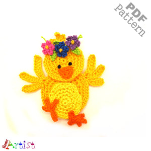 Crochet Pattern - Instant PDF Download - Chick set 1 crochet pattern applique