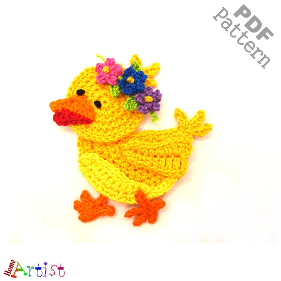 Applikation Crochet Pattern - Instant PDF Download - Chick set 2  crochet pattern applique