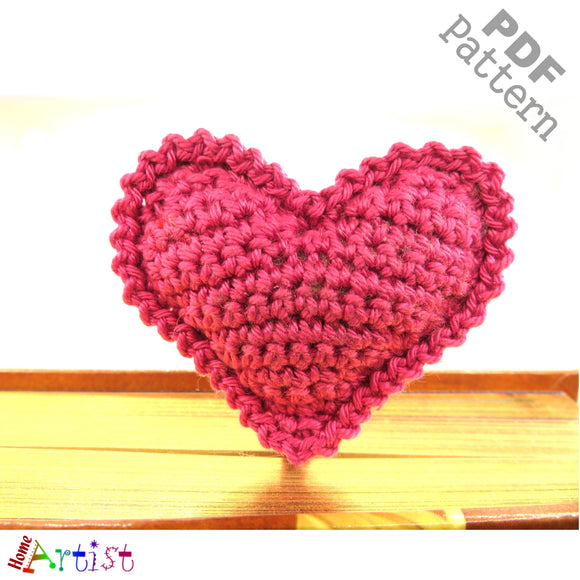 Heart Bookmark Crochet Pattern - Instant PDF Download