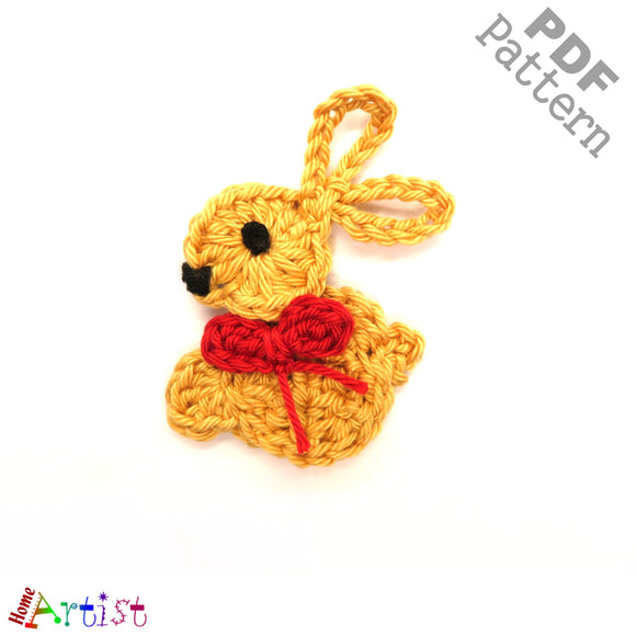 Crochet Pattern Rabbit - Instant PDF Download - Bunny crochet pattern applique