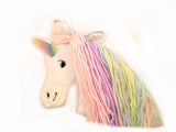 Applikation Einhorn Pferd Pferdekopf gestickt Aufnäher Pony Fabelwesen Fantasie Fantasy Schultüte Schultasche Kinderzimmer Dekoration freie Farbwahl