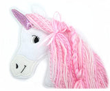 Applikation Einhorn Pferd Pferdekopf gestickt Aufnäher Pony Fabelwesen Fantasie Fantasy Schultüte Schultasche Kinderzimmer Dekoration freie Farbwahl