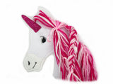 Applikation Einhorn Pferd Pferdekopf gestickt Aufnäher Pony Fabelwesen Fantasie Fantasy Schultüte Schultasche Kinderzimmer Dekoration freie Farbwahl