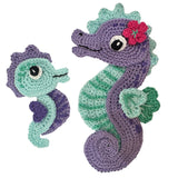 Crochet Seahorse and baby Applique Pattern English version Instant PDF Download - Homeartist