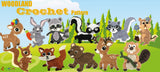 Crochet Pattern  Woodlandt Animals set Bundle Applique Instant PDF Download