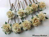 Rose Haarnadel - Hochzeit - Kommunion - Farbwahl-Homeartist
