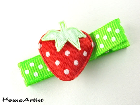 Haarklammer 4cm webband Erdbeere - freie farbwahl-Homeartist