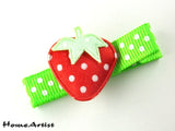 Haarklammer 4cm webband Erdbeere - freie farbwahl-Homeartist