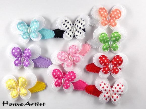 Schmetterling Haarspange 3-4cm - freie Farbwahl - Homeartist Haarspangen Kinder Babys