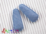 2er set Baby Haarspangen Jeans - freie Farbwahl - Homeartist Haarspangen Kinder Babys