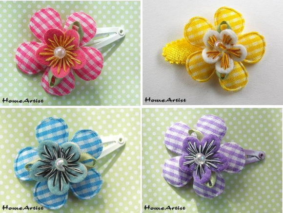 Haarspange Blume Spange 3-4cm -  freie Farbwahl - Homeartist Haarspangen Kinder Babys