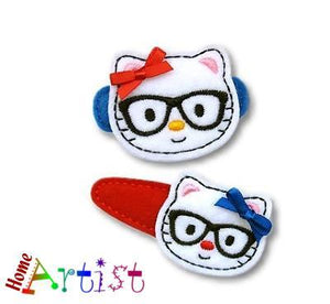 Katze Nerd Haarspange 3-4cm - Farbwahl-Homeartist