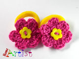 2 Baby Haargummis Blumen - freie Farbwahl