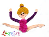 Gymnastic Rhythmic 8 Crochet Pattern - Instant PDF Download - Crochet pattern applique