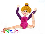 Gymnastic Rhythmic 8 Crochet Pattern - Instant PDF Download - Crochet pattern applique