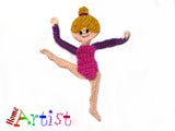 Gymnastic Rhythmic 8 Crochet Pattern - Instant PDF Download - Crochet pattern applique