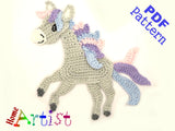 Crochet Pattern - Instant PDF Download - Horse / Unicorn crochet pattern applique