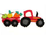 Tractor Crochet Applique Pattern -INSTANT DOWNLOAD