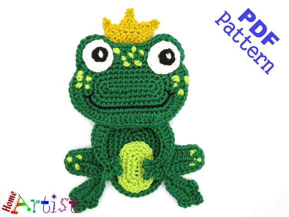 Frog with Crown crochet Pattern -INSTANT DOWNLOAD