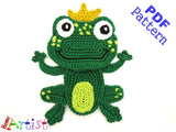 Frog with Crown crochet Pattern -INSTANT DOWNLOAD