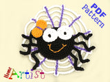 Crochet Pattern - Instant PDF Download - Spider Halloween crochet Applique Pattern applique
