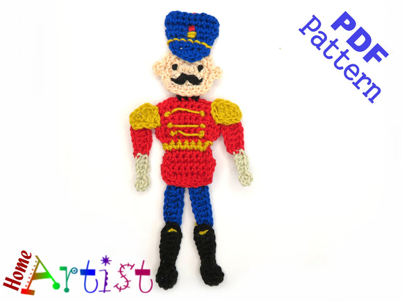 Crochet Pattern - Instant PDF Download - Nutcracker crochet pattern applique